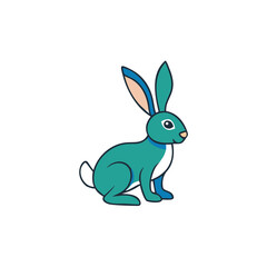 Rabbit forest animal vector illustration