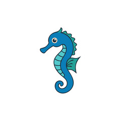 Seahorse ocean creature vector illustration