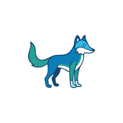 Wolf wild animal vector illustration