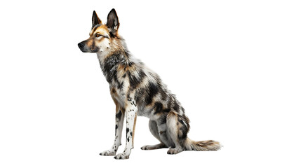 Fototapeta premium A wild dog with a transparent background.
