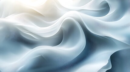 Obraz premium Soft white texture with layered mesh waves high resolution picture