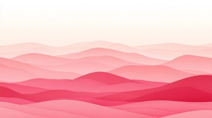 Abstract landscape of soft, gradient, pink mountains.