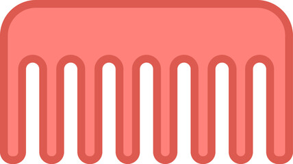 Hair comb icon flat vector for beauty apps