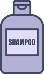 Shampoo bottle icon in flat vector style