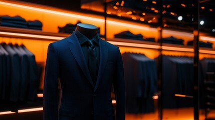 Fototapeta premium Formal wear display in modern store