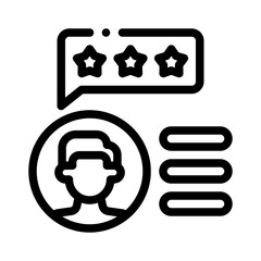 online reviews line icon