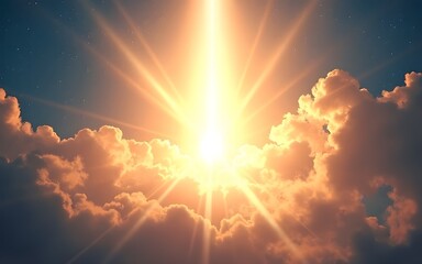 Fototapeta premium Ascension Day Glory – Path to Heaven through Divine Light. High quality