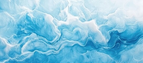 Obraz premium Abstract Blue and White Fluid Art