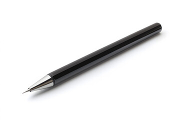 Sleek Black Mechanical Pencil on White Background