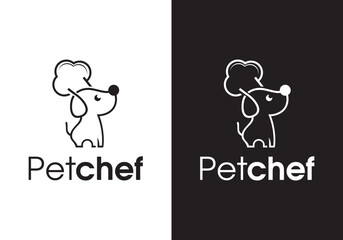 cute dog vector in chef costume