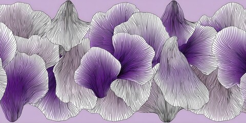Abstract Purple Flower Petals Design Elegant Floral Background Illustration