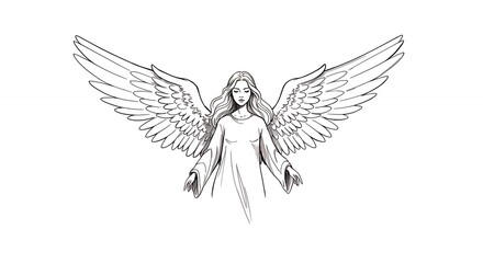 Obraz premium Angel figure illustration