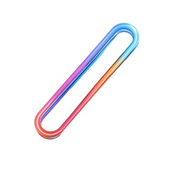 Obraz premium Paper clip with shadow, 3D paperclip. [Transparent Background PNG].