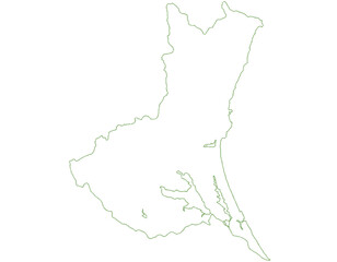 茨城県　地図　白　イラスト