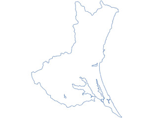 茨城県　地図　白　イラスト