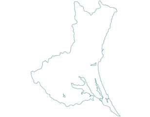 茨城県　地図　白　イラスト