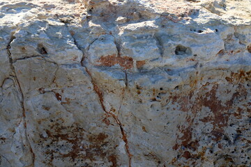 Texture and structure of stone blocks and rocks.
