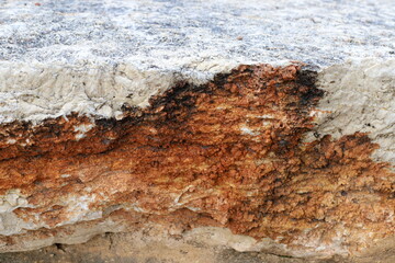 Texture and structure of stone blocks and rocks.