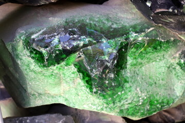 Texture and structure of stone blocks and rocks.