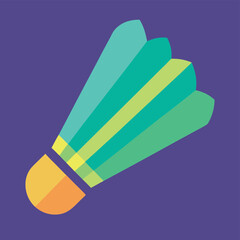 Colorful Shuttlecock Illustration Perfect for Badminton Designs and Sports Graphics