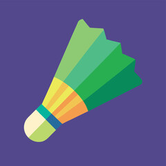 Colorful Shuttlecock Illustration Badminton Sport Icon Design