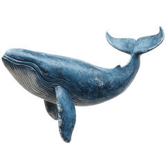 Sculpted whale marine creature under sea life detailed model illustration