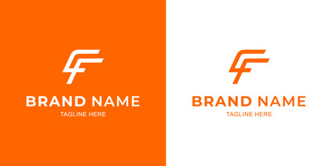 Creative CF Letter Logo with Abstract, Illustration, Design Inspiration, Vector, Icon