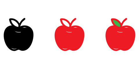 Red Apple Vector Illustration - Fresh Fruit Design