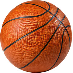 Fototapeta premium basketball full details isolated on transparent background..AI GENERATED