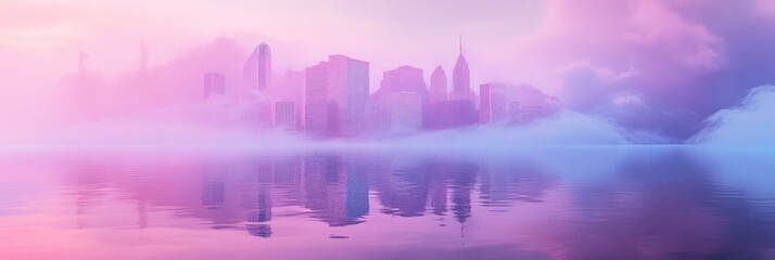 Fototapeta premium Misty Metropolis Dawn