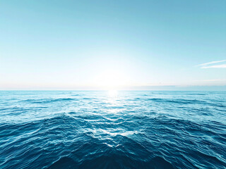 Fototapeta premium Endless Ocean Blending into Sky with No Horizon – Surreal Dreamlike Lighting