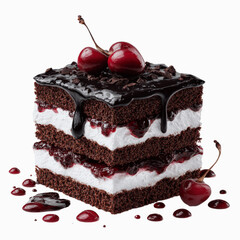 Delicious Chocolate Cake with Cherries and Ganache