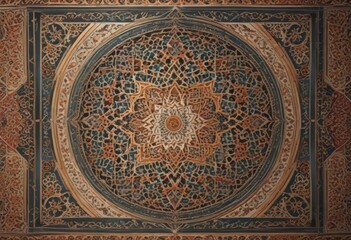 Intricate Moroccan geometric pattern, flat design  , minimal, graphic