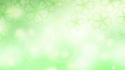 Fototapeta premium Green Floral Bokeh Background - Soft Light Spring Nature Wallpaper