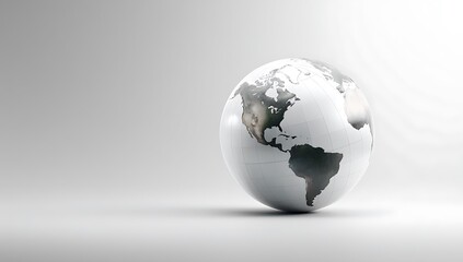 Fototapeta premium Global Business World Map Earth Globe Representing International Trade and Connectivity