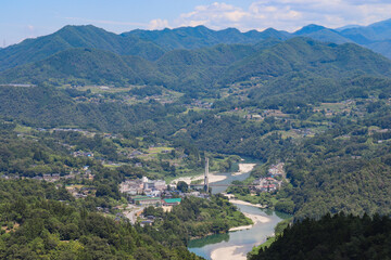 Fototapeta premium 阿南町の町並み（長野県阿南町）