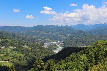 Obraz premium 阿南町の町並み（長野県阿南町）