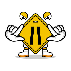 yellow road sign illustration. suitable for use as an element in design