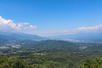 Naklejka premium 南信州の街並み（長野県下條村）