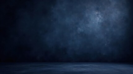 Dark Blue Textured Wall and Floor Background Ideal for Product Displays and Design Projects