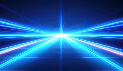 Abstract blue light rays