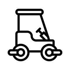 road roller line icon