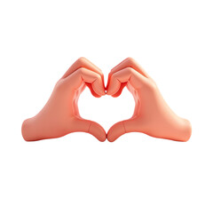 Obraz premium Heart Hands Romantic Gesture Image isolated on transparent background