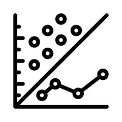 scatter plot line icon