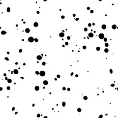 Watercolor splashes, stains pattern. Brush. Grunge dirty texture element for any design. Drops splashed. Black on white background. Interesting modern fashionable drawing. Gouache, pen. For printing