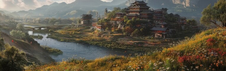 panoramic view of the grand teton national park