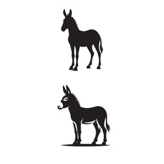 Donkey Silhouette Vector Set – Black & White

Simple Donkey Icons in Monochrome

Black and White Donkey Outline Set