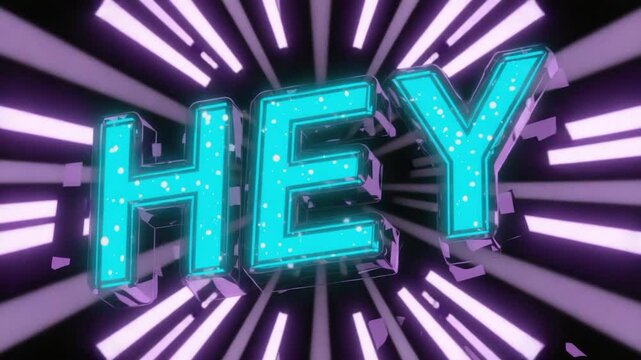 Neon hey graphic design