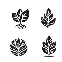 Leaves Silhouette Vector Set

Black and White Leaf Icons

Vector Leaf Outline Collection