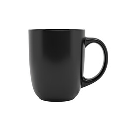 Black Mug Simple Elegant Coffee Cup Mockup isolated on transparent background